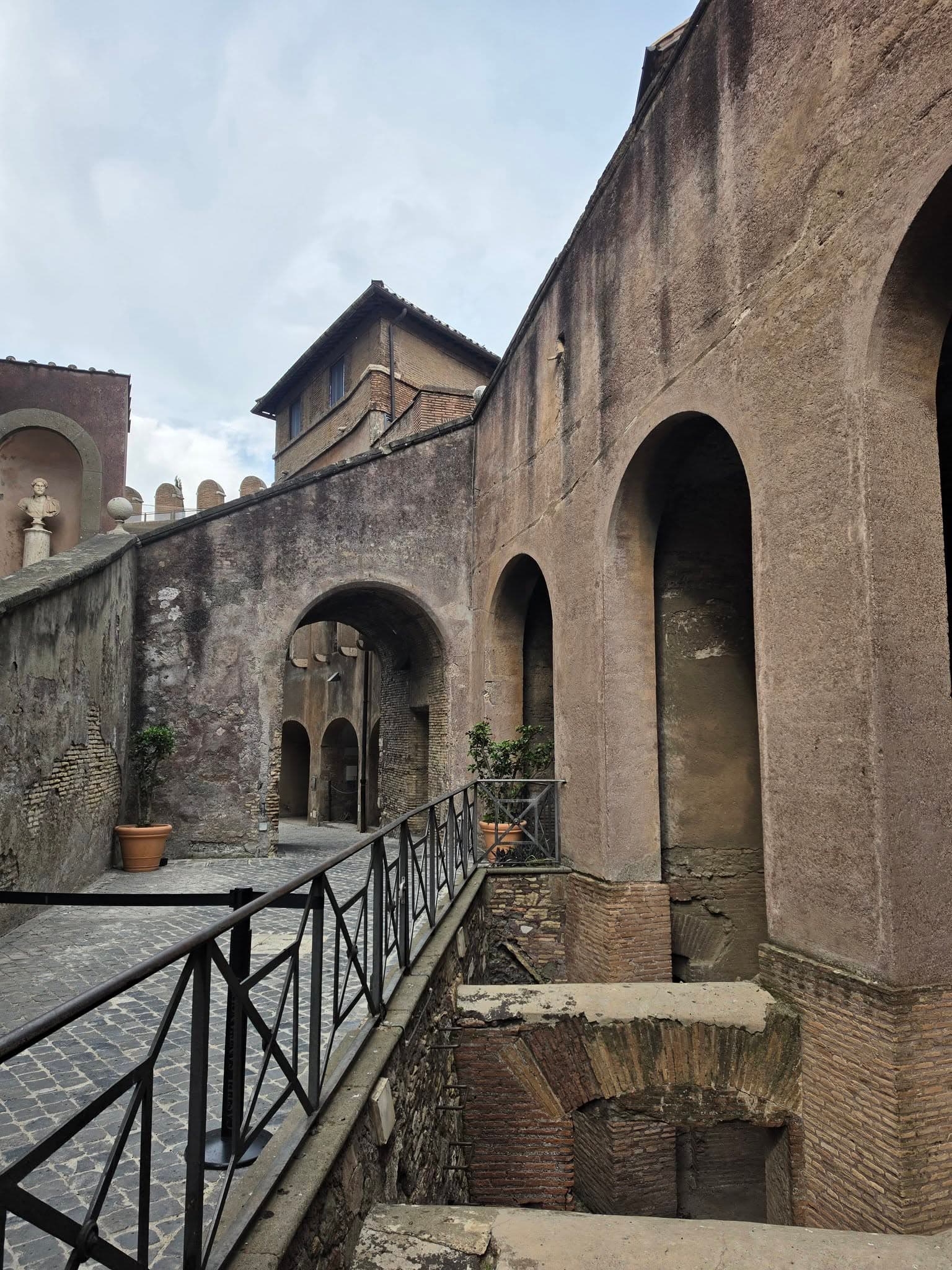 Stone fortress passage in Rome
